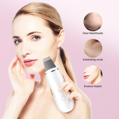 China Portable DEEP CLEANING Dead Skin Peeling Professional Facial Spatula Ultrasonic Face Skin Scrubber for sale