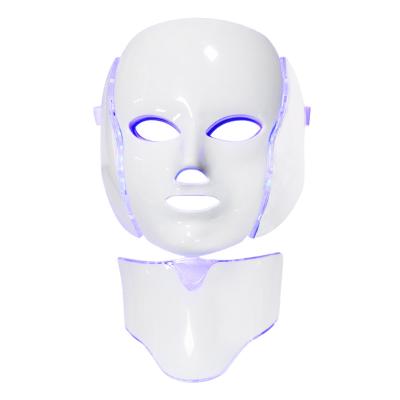 China Dye Removal Led Photon Mask 192 LED 7 Colors Penetrate Deep Skin Fight Fatty Areas Promote Metabolism Photon Facial And Neck Mask for sale