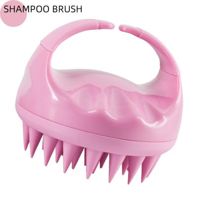 China Waterproof 2 in1 Hair Massager Attached Brush Extra Head Curly Hair Shampoo Dense Thick Shower Scalp Massager Coarse Coarse Massager for sale