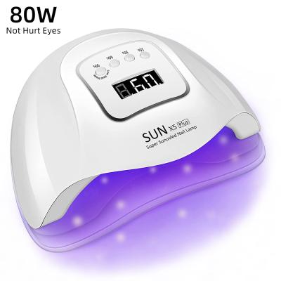 China Best Quick Dry 80w 48w Cordless Nail Dryer Electric Nail UV Lamp For Curing Gel Polish Auto Sensing Lamp For Nails for sale