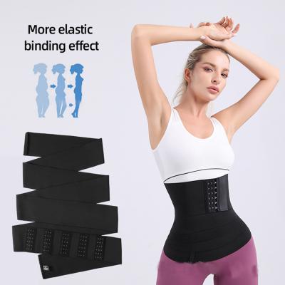 China Newest Selling Adjustable Top High Elasticity Fitness Weight Loss Wrap Bandage Waist Trainer for sale