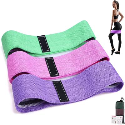 China Durable Custom Logo Resistance Band Hip Fabric Booty Bands for sale