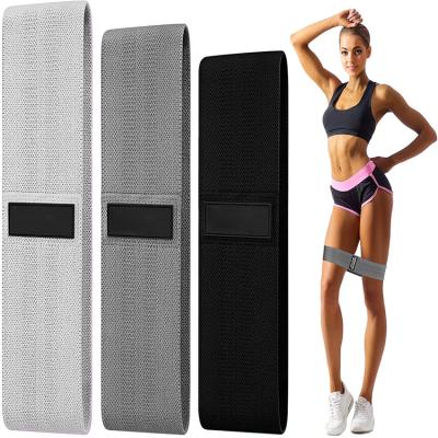 China Logo Loop Hip Booty Fabric Fitness Durable Elastic Resistant Exercise Band Custom Resistance Band for sale