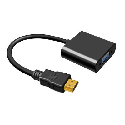 China Speaker Gold Plated HDMI Male To VGA Female Adapter Converter For Computer Monitor HDTV Projector for sale