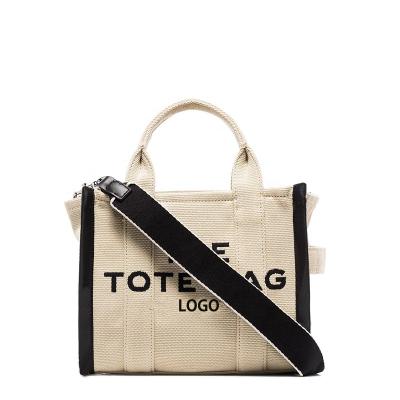 China Daily Life Customize High Quality Fashionable Handbag Durable Tote Bag Canvas Shoulder Bags For Women For All Seasons for sale