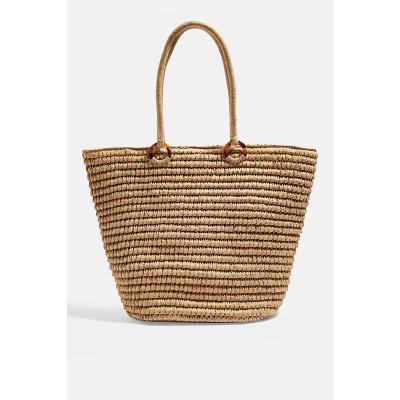 China Other Hot Selling 2022 Large Capacity Papyrus Woven Travel Female Bag Women Summer Beach Straw Handbags Totes for sale