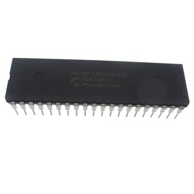 China Standrad PIC18F4550-I/P PIC18F4550- I/PT USB microcontrollers electronics components shop parts DIP40 IC PICTURE MCU FLASH 16KX16 pic18f4550 for sale