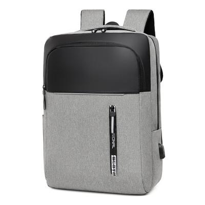 China With 15.6 inch laptop backpack USB men and women charging business soft black large capacity fashion waterproof backpack for sale