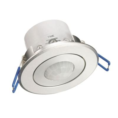 China / ST43 Indoor Infrared Ceiling Mount Small Motion Sensor Recessed Type Aluminum Material Adjustable Range for sale