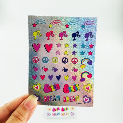 China Rainbow Waterproof Custom Maker Laser Label Foil Holographic Sticker to Support My Small Business Sticker for sale