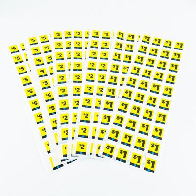 China Waterproof Hot Sale Customized Price Stickers For Retail for sale