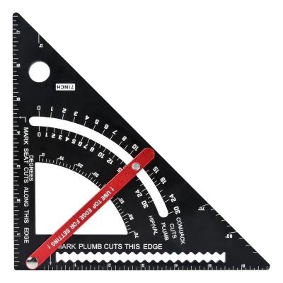 China Durable Manufacture Professional Carpenter Aluminum Alloy Triangular Square Ruler for Measurement for sale