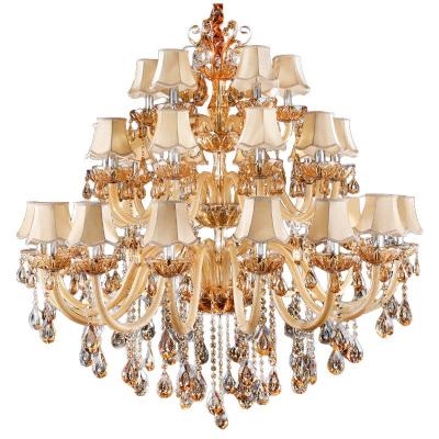 China Vintage Modern Decorative Large Stairs Chandelier Lighting Crystal Modern Luxury Hotel Villa Gold/silver stair Long Restaurant Hotel Hall LED Pendant for sale