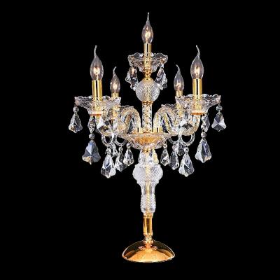 China Contemporary Crystal Bedside Table Chandelier Lamp Modern For Living Room beside Luxury K9 Crystal Decoration Lamp for sale