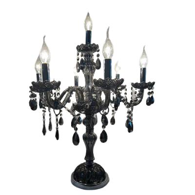 China Lighting Functions Smoky Grey Fashion Crystal Table Chandelier Luxury Modern Top Grade k9 Bedside 110-220V CE / UL / UK Plug for sale