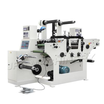 China JPS-320C-TR Factory Price Two Head Gun Label Die Cutting Machine Rotary Die Cutter Machine With Turret Rewinder CE Certified for sale