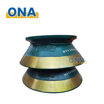 China Long Life Time Large Cone Crusher Spare Parts High Manganese Steel Mantle And Concave for sale