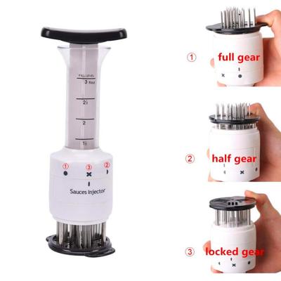 China Viable Type Meat Tenderizer Steak Kitchen Stainless Steel Meat Accessories Steak Needle Syringe Sauce for sale