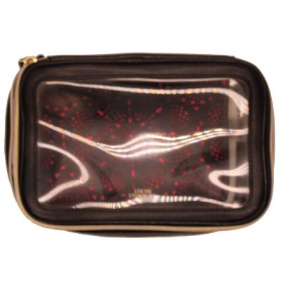 China Lady Custom Design PU PVC Makeup Cosmetic Case Leather Transparent Waterproof Portable Zipper Cosmetic Travel Box Case for sale