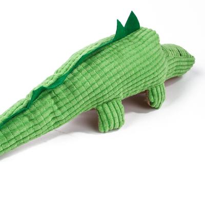 China Stocked Pet Crocodile Chew Toy Squeaky Dog Stuffed Plush Dog Toys for sale