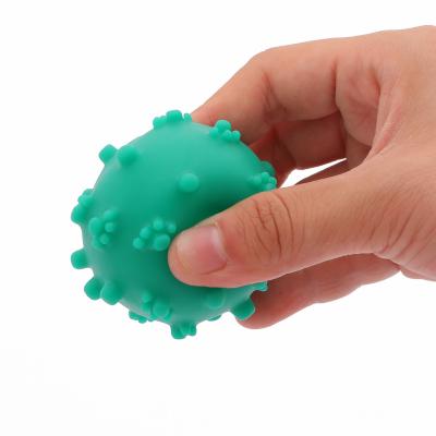 China New Interactive Burr Press Stored Healthy Pet Toy Dog Ball Throwing Burr Ball Latex Molar Chew Toy for sale