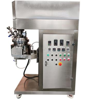 China Cosmetics Vacuum Homogenizing Emulsifier SUS304 Manual Pouring Emulsifying Mixer for sale