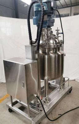 China 10L Liter Vacuum Homogenizer Tank Emulsions Cosmetics Reactors Emulsifying Mixer for sale