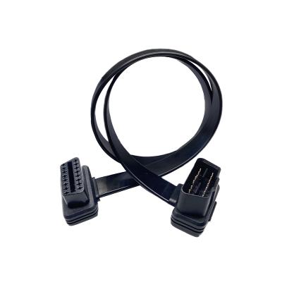 China New Car Diagonis System Low Profile PIN To PIN 24V J1962 Ribbon Cable OBD Right Angle Flat Cable Assembled 16C 60CM for sale