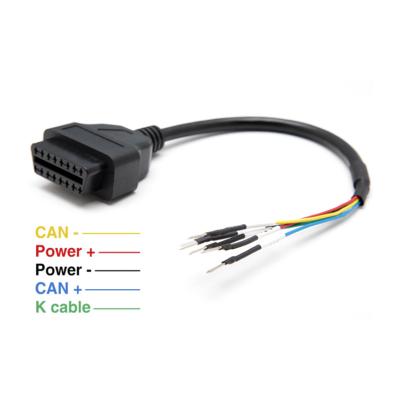 China Car Diagonis New OBD2 System Can + K Jumper Tester Cable OBD Adapter Cable OBDII Testing Cable for sale