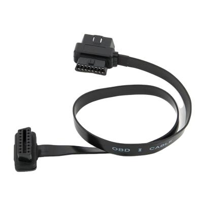 China Cm Black Color J1962 16 Pin Flat OBD Adapter Cable Full Connected Vehicle 30 Pin Male To 16C Female for sale