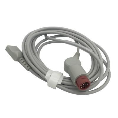 China IBP 12 Pin Invasive Blood Pressure Cable IBP to Utah Transducer Adapter Cable for MINDRAY 12 PIN to UTAH ibp mindray cable for sale