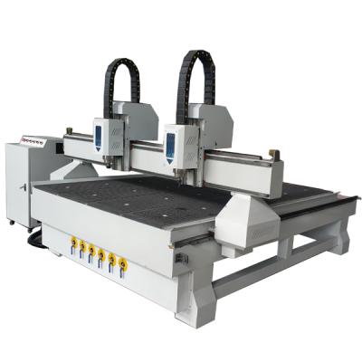 China WOOD ACRYLIC ALUMINUM MDF Wood Working CNC With 2 Axis Wood CNC Router Machine With 3 Axis Muti 3 Heads CNC Router for sale