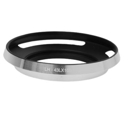 China LH-43LX100 Silver Aluminum Alloy Metal Lens Hood for LUMIX DMC-LX100 and D-LUX (Type 109) Camera for sale