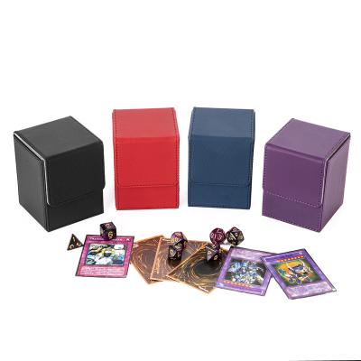 China Trading Card Storage Trading Card Deck Box with Magnet for Desktop Game Card PVC Card Holder Case Large Size Free Organization for TCG YGO for sale