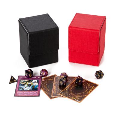 China Premium Leatherette Trading Card Storage PU Trading Card Deck Box With Magnet For TCG YG0 PVC Card Holder Case Free Organization For Trading Card Game for sale