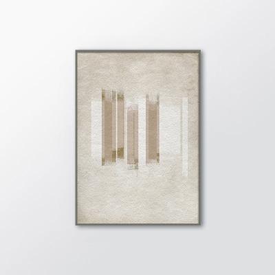 China Minimalist Abstractism Digital Best Quality Khaki Aluminmun Micro Throw Framed Home and Office Decor Decorations for Home for sale