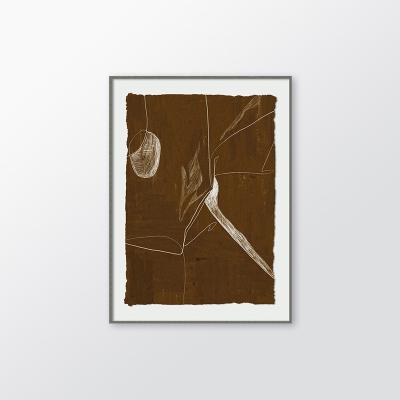 China Product Abstract Brown Factory Minimalist Recommended Paint Office Wall Decoration Minimalist Wall Decor for sale