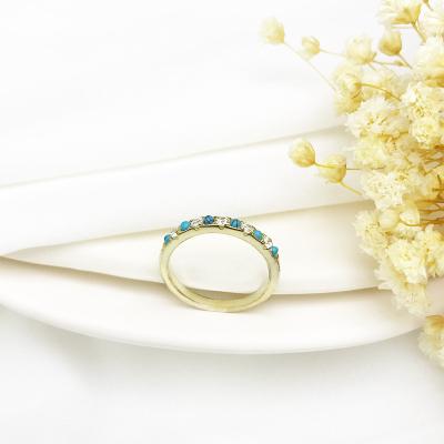 China High Quality Party Ring Gifts Sterling Silver Rings Couples Engagement Turquoise 925 Vintage Ladies Jewelry for sale