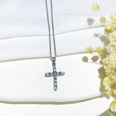 China High Quality Jewelry Christian Religious Cross Pendant 925 Sterling Silver Vintage Necklace Chain For Women for sale