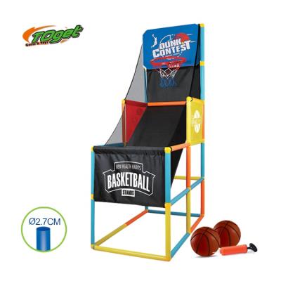 China PVC Assembly Good Size Indoor Competition Outdoor Game Basketball Stand With Ball And Pump Toys For Kids for sale