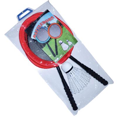 China Eco-friendly material wholesale interactive badminton kids sports game racket with two pcs badminton toys for kids for sale