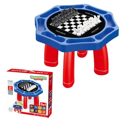 China Fashionable 8 in 1 Chess Chess Controllers LUDO Game Goose Game Snakes Backgammon Combo Plastic Game Table Set &Ladders Toys for Kids for sale