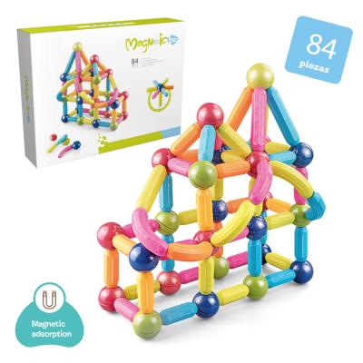 China 84 Pcs New Arrivals Magnetic 3D Innovative Educational Toys Building Magnetic Sticks For Children for sale