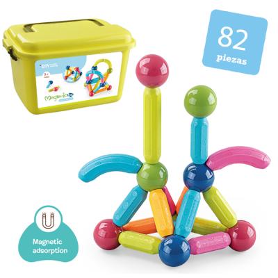 China Innovative High Quality Educational Magnetic Sticks Game For Kids Baby Educational Magnetic Ball Rod Toys for sale