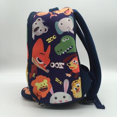 China 3.0mm High Strength Neoprene Abrasion Cartoon Zoo Animal Children To Small School Bags Backpack for sale