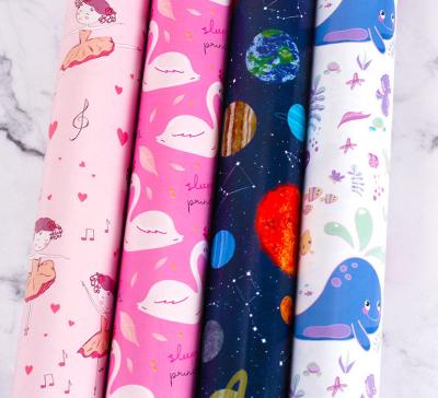 China ANTISTATIC Custom Printed Kraft Paper Roll , Gift Wrapping Paper Manufacturer for sale