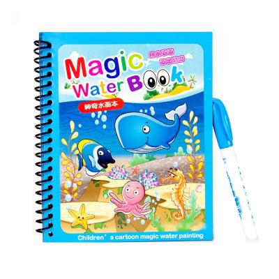 China DIY Paint 2021 Design Hot Christmas Children's Magic Water Educational Drawing Coloring Book for sale