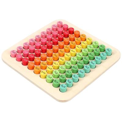 China 2020 New Eco-friendly Material School Multiplication Table Primary Children Early Education Toys Wooden 9 x 9 for sale