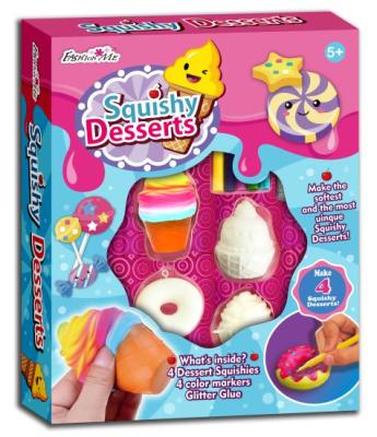 China Best Latest Selling Design PU Educational DIY Toys Squishy Desserts Gift Set B For Young Boys for sale