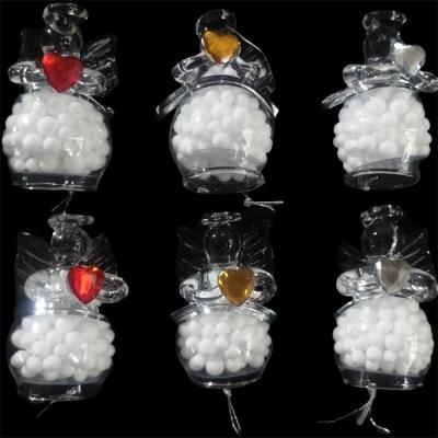 China Custom Christmas Glass Ornaments Glass Cast Wall Christmas Angel Decor for sale